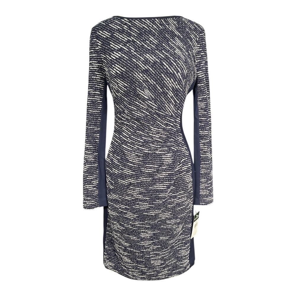 Lauren Ralph Lauren Navy Tweed Sheath Dress Size 8 NWT Long Sleeve Professional - Picture 11 of 11